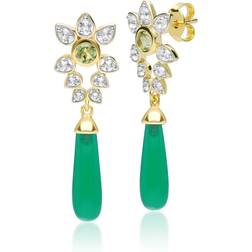 Gemondo ECFEWâ¢ 'The Creator' Chalcedony, Peridot & Topaz Floral Drop Earrings